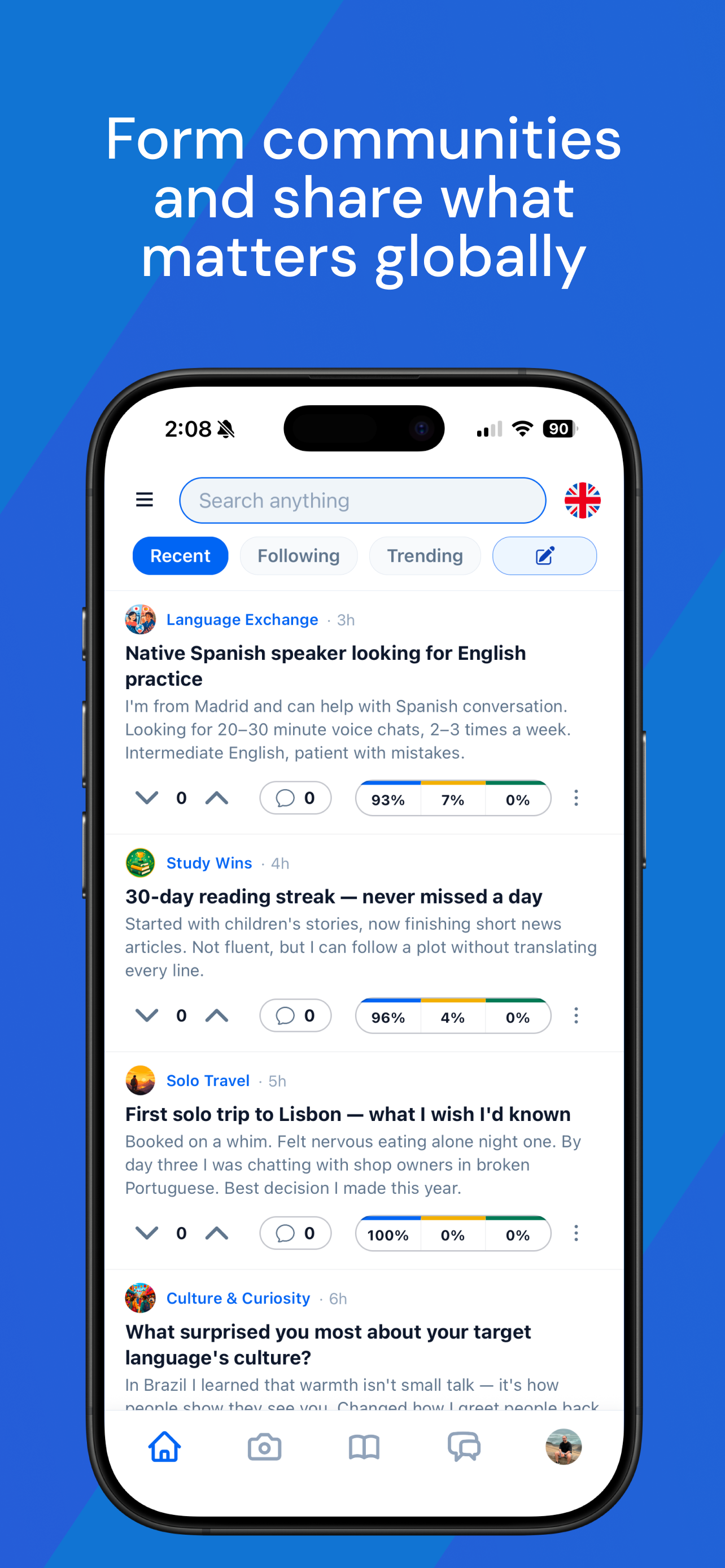 Form communities and share what matters globally
